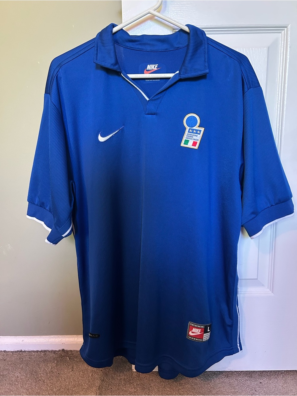 Italian National Team Soccer Jersey Nike 1998 Home Vintage